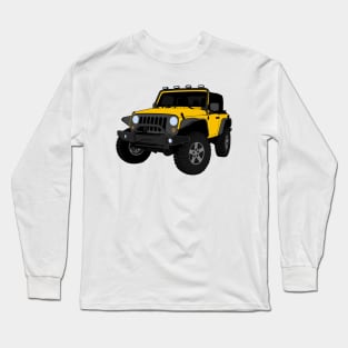 Yellow Jeep Wrangler Illustration Long Sleeve T-Shirt